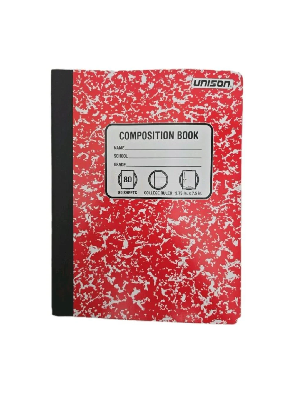 Lot Of 5 New Unison Composition/Notebooks 80 Sheets Wide/College Ruled 5 COLORS